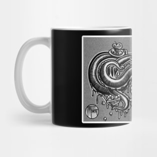 Tentacles In A Tea Cup - White Outlined Version Mug